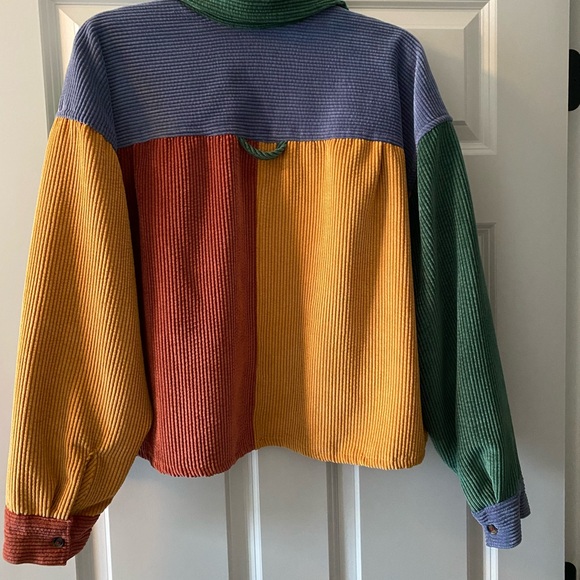 Multi collared corduroy top. - Picture 2 of 3